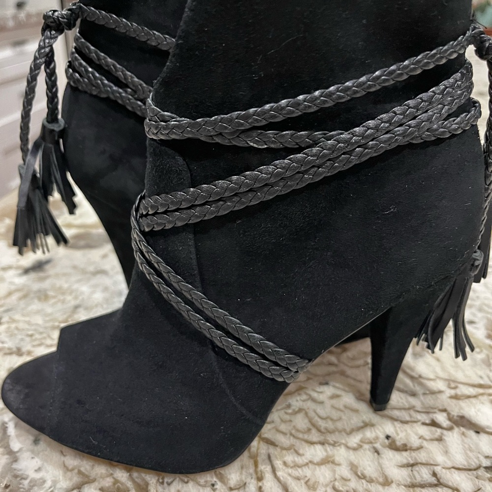 Vince Camuto peep toe booties
